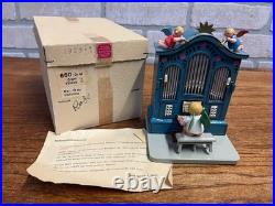 Erzgebirge Wooden Music Box Angel Playing Organ German Works