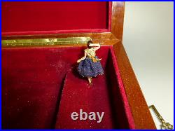 Exc Vintage Reuge Dancing Ballerina Music Jewelry Box Just Serviced (see Video)