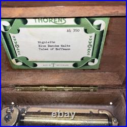 Excellent Vintage Swiss Thorens Music Box 50 Notes, 3 Songs AL 350 Excellent Vintage Swiss Thorens Music Box 50 Notes, 3 Songs AL 350