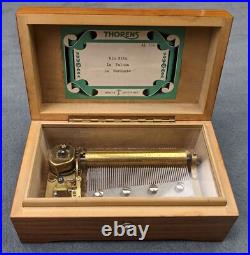 Excellent Vintage Swiss Thorens Music Box 50 Notes, 3 Songs (Watch Video)