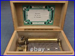 Excellent Vintage Swiss Thorens Music Box 50 Notes, 3 Songs (Watch Video)