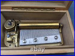 Excellent Vintage Swiss Thorens Music Box 50 Notes, 3 Songs (Watch Video)
