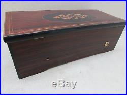 Exquisite Ducommun Girod Swiss 8 Cylinder Music Box Marquetry Inlaid 6 Aires