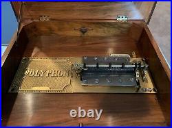 Exquisite Polyphon Musical Box Model 150. With 10 Discs Included