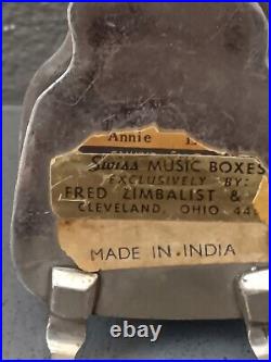FRED ZIMBALIST Etched Harp Music Box Works Great