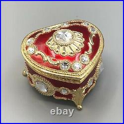 Fancy Red Heart Music Box by Splendid, plays All I Ask of You