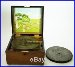 Fascinating Antique Kalliope Disc Music Box With Bells