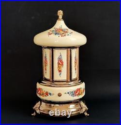Fine Italian Music Carousel With Mechanised Moving Cigarette Dispenser