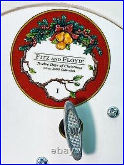Fitz Floyd Partridge Pear Tree Musical Ceramic Music Box Figurine 12 Days Christ