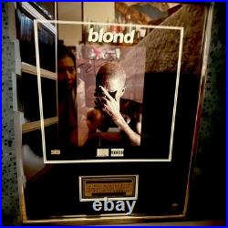 Framed Signedfrank Ocean Blond Cover Art Limited Copies Very Rare Coa Included