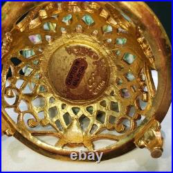 Franklin Mint Faberge Porcelain Musical Carousel Horse Egg 14K Gold Accents