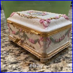 Franklin Mint House of Faberge Once Upon a Dream Musical Jewelry Box Disney