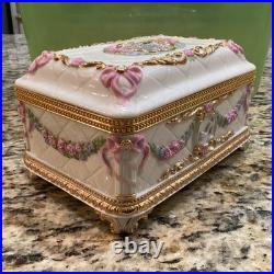 Franklin Mint House of Faberge Once Upon a Dream Musical Jewelry Box Disney