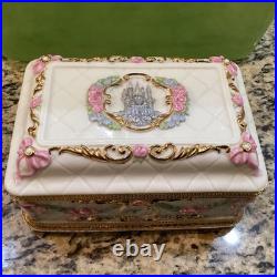 Franklin Mint House of Faberge Once Upon a Dream Musical Jewelry Box Disney