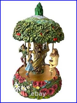 Franklin Mint Wizard Of Oz We're Off To See The Wizard Carousel Music Box 1999