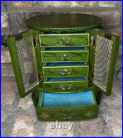 French Provisional Jewelry Box and Music Box Green and Gold