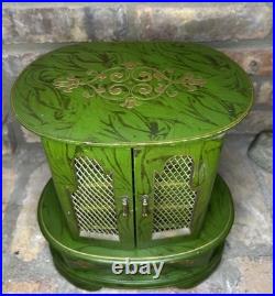 French Provisional Jewelry Box and Music Box Green and Gold