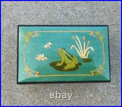 Frog Music Box Someday My Prince Will Come Wooden Trinket Jewelry Reuge 6658