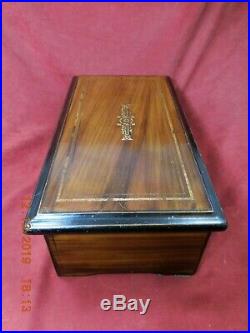Fully Restored Antique 19th Century Swiss Cylinder Cartel Music Box (see Video)