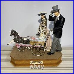 GONE WITH THE WIND Music Box Horse Baby Carriage Tara's Theme SF Music Box