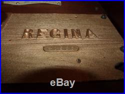 GORGEOUS 1897 MAHOGANY REGINA MUSIC BOX VERY GOOD CONDITION WithDISCS