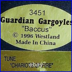 Gargoyle Statute Music Box Vintage 1996 Plays Chariots Of Fire Gothic Figurine