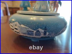 German Erzgebirge Volkskunst Christmas Carousel Angels procession music box