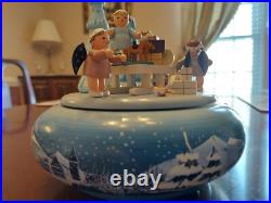 German Erzgebirge Volkskunst Christmas Carousel Angels procession music box