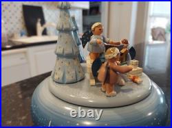 German Erzgebirge Volkskunst Christmas Carousel Angels procession music box