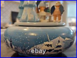 German Erzgebirge Volkskunst Christmas Carousel Angels procession music box