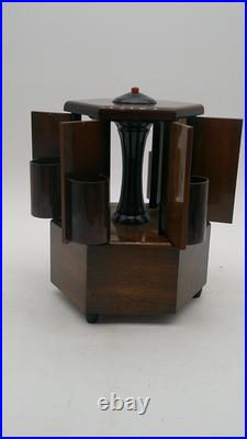 German Wooden Music Box Cigarette Dispenser Holder Click Pawl Not Working READ