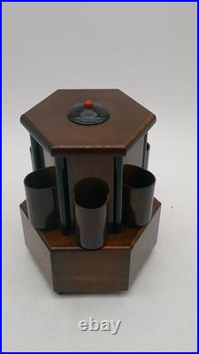 German Wooden Music Box Cigarette Dispenser Holder Click Pawl Not Working READ