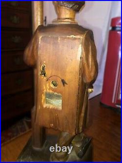 Germany Karl Griesbaum WHISTLER AUTOMATON Black Forest Carved Lamp Post Hobo