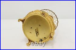 Gold Plated Vintage Singing Birds in Cage Automaton #53690