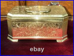 Gold Singing Bird Box Beautiful Condition By Karl Griesbaum Guaranteed Red Bird