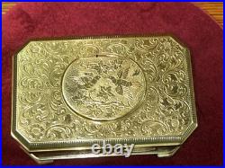 Gold Singing Bird Box Beautiful Condition By Karl Griesbaum Guaranteed Red Bird