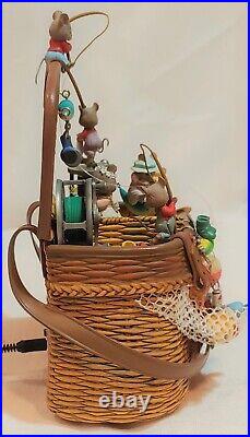 Gone Fishing Enesco Deluxe Multi-Action Musical Box with Box 1990