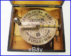 Great Antique Kalliope Disc Music Box With Bells Automaton