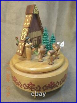HAND CARVED ERZGEBIRGE GERMAN MUSICAL PIECE With THORENS MOVEMENT (SEE VIDEO)