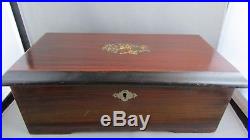HENRY GAUTSCHI & SONS ANTIQUE 1880'S large MUSIC BOX 4 SONGS RARE! WORKS