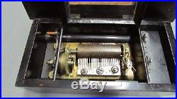 HENRY GAUTSCHI & SONS ANTIQUE 1880'S large MUSIC BOX 4 SONGS RARE! WORKS