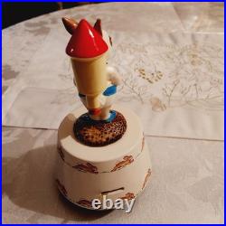 HTF Music Box 1984 Royal Doulton Bunnykins Astro Rocket Man Works