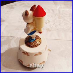 HTF Music Box 1984 Royal Doulton Bunnykins Astro Rocket Man Works