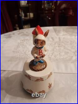 HTF Music Box 1984 Royal Doulton Bunnykins Astro Rocket Man Works