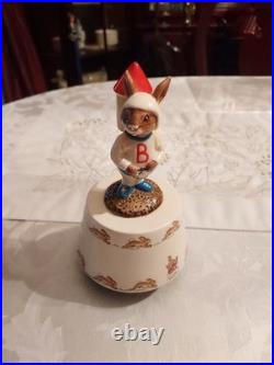 HTF Music Box 1984 Royal Doulton Bunnykins Astro Rocket Man Works