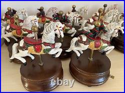 HUGE LOT OF 15! Vintage 1982 ENESCO Carousel Waltz White Horse Music Boxes