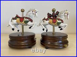 HUGE LOT OF 15! Vintage 1982 ENESCO Carousel Waltz White Horse Music Boxes