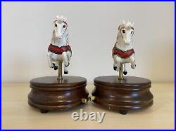 HUGE LOT OF 15! Vintage 1982 ENESCO Carousel Waltz White Horse Music Boxes