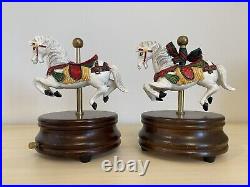 HUGE LOT OF 15! Vintage 1982 ENESCO Carousel Waltz White Horse Music Boxes