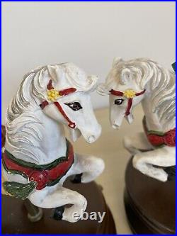 HUGE LOT OF 15! Vintage 1982 ENESCO Carousel Waltz White Horse Music Boxes